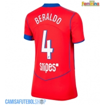 Camisa de time de futebol Paris Saint-Germain Lucas Beraldo #4 Replicas 3º Equipamento Feminina 2025-26 Manga Curta